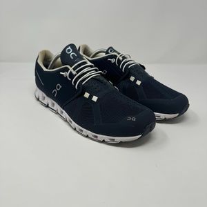 Men's On Cloud 5 Midnight Blue and White Sneakers Size 11